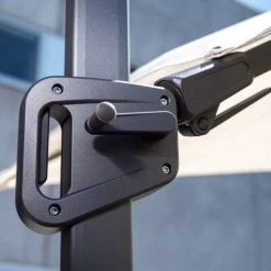 Arbonie Parasols Parasol Déporté 3x3m Taupe -Parasols Soldes Magasin parasol deporte 3x3m taupe 15