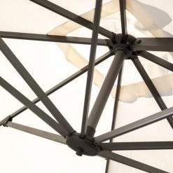 Arbonie Parasols Parasol Déporté 3x3m Taupe -Parasols Soldes Magasin parasol deporte 3x3m taupe 3