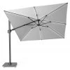 Platinum Parasols Parasol Déporté Avec LED 3x3m Gris Clair