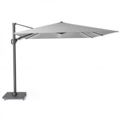 Platinum Parasols Parasol Déporté Avec LED 3x3m Gris Clair -Parasols Soldes Magasin parasol deporte avec led 3x3m gris clair 2
