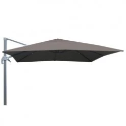 Sunnydays Parasols Parasol Déporté Avec Manivelle Gris Anthracite - 300x300cm -Parasols Soldes Magasin parasol deporte avec manivelle gris anthracite 300x300cm 2
