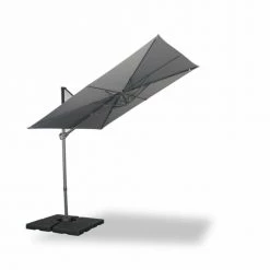 Alice's Garden Parasols Parasol Déporté Carré 250 X 250 Cm En Aluminium Gris -Parasols Soldes Magasin parasol deporte carre 250 x 250 cm en aluminium gris 2