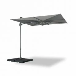 Alice's Garden Parasols Parasol Déporté Carré 250 X 250 Cm En Aluminium Gris