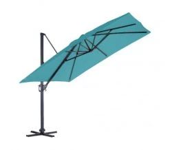 Ozalide Parasols Parasol Déporté Carré 3x3 M En Aluminium Bleu Canard -Parasols Soldes Magasin parasol deporte carre 3x3 m en aluminium bleu canard 2