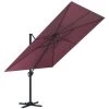 Ozalide Parasols Parasol Déporté Carré 3x3 M En Aluminium Bordeaux -Parasols Soldes Magasin parasol deporte carre 3x3 m en aluminium bordeaux