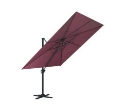 Ozalide Parasols Parasol Déporté Carré 3x3 M En Aluminium Bordeaux -Parasols Soldes Magasin parasol deporte carre 3x3 m en aluminium bordeaux 2