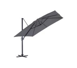 Ozalide Parasols Parasol Déporté Carré 3x3 M En Aluminium Gris Anthracite -Parasols Soldes Magasin parasol deporte carre 3x3 m en aluminium gris anthracite 2