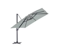 Ozalide Parasols Parasol Déporté Carré 3x3 M En Aluminium Gris Perle -Parasols Soldes Magasin parasol deporte carre 3x3 m en aluminium gris perle 2