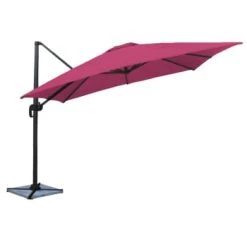 Happy Garden Parasols Parasol Déporté Carré 3x3m En Aluminium Et Toile Fuchsia -Parasols Soldes Magasin parasol deporte carre 3x3m en aluminium et toile fuchsia
