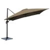 Happy Garden Parasols Parasol Déporté Carré 3x3m En Aluminium Et Toile Taupe -Parasols Soldes Magasin parasol deporte carre 3x3m en aluminium et toile taupe