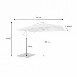 Alice's Garden Parasols Parasol Déporté Carré 3x3m Hardelot Bleu Canard -Parasols Soldes Magasin parasol deporte carre 3x3m hardelot bleu canard 5