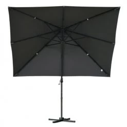 Outsunny Parasols Parasol Déporté Carré Inclinable Pivotant 360° Gris -Parasols Soldes Magasin parasol deporte carre inclinable pivotant 3600 gris 3