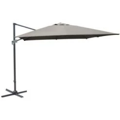 Proloisirs Parasols Parasol Déporté En Aluminium 3x4m Dom Blanc -Parasols Soldes Magasin parasol deporte en aluminium 3x4m dom taupe