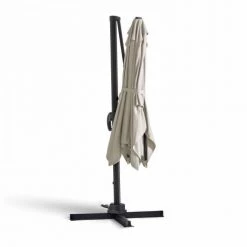 Oviala Parasols Parasol Déporté En Aluminium écru -Parasols Soldes Magasin parasol deporte en aluminium ecru 3