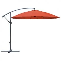 Proloisirs Parasols Parasol Déporté En Aluminium Et Fibre De Verre 3m Pagode Paprika