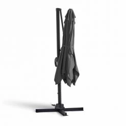 Oviala Parasols Parasol Déporté En Aluminium Gris Anthracite -Parasols Soldes Magasin parasol deporte en aluminium gris anthracite 3