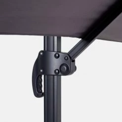 Oviala Parasols Parasol Déporté En Aluminium Gris Anthracite -Parasols Soldes Magasin parasol deporte en aluminium gris anthracite 5