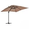 Oviala Parasols Parasol Déporté En Aluminium Taupe