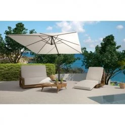 Concept Usine Parasols Parasol Déporté Et Rotatif 3 X 4 M écru -Parasols Soldes Magasin parasol deporte et rotatif 3 x 4 m ecru 3