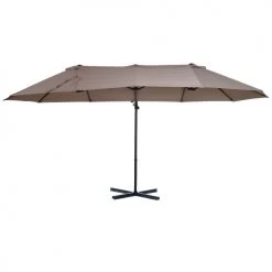 Outsunny Parasols Parasol Déporté Grande Taille Inclinable Marron 11 Outsunny Parasols Parasol Déporté Grande Taille Inclinable Marron -Parasols Soldes Magasin parasol deporte grande taille inclinable marron 3