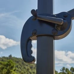 Kerama Parasols Parasol Déporté Inclinable Gris D3m -Parasols Soldes Magasin parasol deporte inclinable gris d3m 3