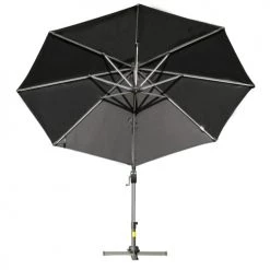 Outsunny Parasols Parasol Déporté LED Octogonal Inclinable Pivotant 360° Gris 11 Outsunny Parasols Parasol Déporté LED Octogonal Inclinable Pivotant 360° Gris -Parasols Soldes Magasin parasol deporte led octogonal inclinable pivotant 3600 gris 3