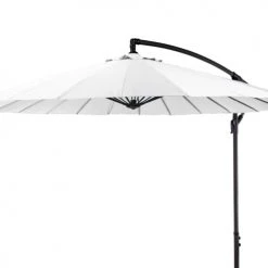 Wadiga Parasols Parasol Déporté Manivelle Toile Blanche Shanghai - Diamètre 300cm -Parasols Soldes Magasin parasol deporte manivelle toile blanche shanghai diametre 300cm 2