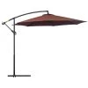Outsunny Parasols Parasol Déporté Octogonal Chocolat -Parasols Soldes Magasin parasol deporte octogonal chocolat