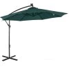 Outsunny Parasols Parasol Déporté Octogonal Parasol LED Inclinable Vert -Parasols Soldes Magasin parasol deporte octogonal parasol led inclinable vert