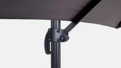 Oviala Parasols Parasol Déporté Rectangle En Aluminium Gris Anthracite -Parasols Soldes Magasin parasol deporte rectangle en aluminium gris anthracite 2