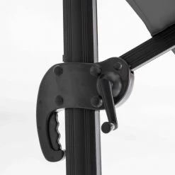 Oviala Parasols Parasol Déporté Rectangle En Aluminium Gris Anthracite -Parasols Soldes Magasin parasol deporte rectangle en aluminium gris anthracite 5