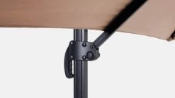 Oviala Parasols Parasol Déporté Rectangle En Aluminium Taupe -Parasols Soldes Magasin parasol deporte rectangle en aluminium taupe 2