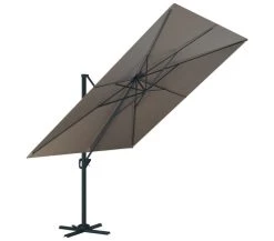 Ozalide Parasols Parasol Déporté Rectangulaire 4x3 M En Aluminium Gris Anthracite