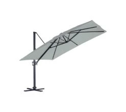 Ozalide Parasols Parasol Déporté Rectangulaire 4x3 M En Aluminium Gris Perle -Parasols Soldes Magasin parasol deporte rectangulaire 4x3 m en aluminium gris perle 2