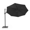 Platinum Parasols Parasol Déporté Rond 3,5 M Faded Black (gris) -Parasols Soldes Magasin parasol deporte rond 3 5 m faded black gris