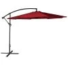 Happy Garden Parasols Parasol Déporté Rond 3,50m En Acier Et Toile Rouge -Parasols Soldes Magasin parasol deporte rond 3 50m en acier et toile rouge