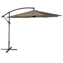 Happy Garden Parasols Parasol Déporté Rond 3,50m En Acier Et Toile Fuchsia -Parasols Soldes Magasin parasol deporte rond 3 50m en acier et toile taupe 4