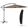 Happy Garden Parasols Parasol Déporté Rond 3,50m En Acier Toile Taupe Avec Housse 1 Happy Garden Parasols Parasol Déporté Rond 3,50m En Acier Toile Taupe Avec Housse -Parasols Soldes Magasin parasol deporte rond 3 50m en acier toile taupe avec housse