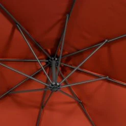 Alice's Garden Parasols Parasol Déporté Rond 3x3m Excentré Terracotta 8 Baleines -Parasols Soldes Magasin parasol deporte rond 3x3m excentre terracotta 8 baleines 3