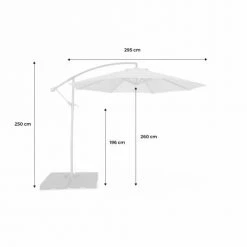 Alice's Garden Parasols Parasol Déporté Rond 3x3m Excentré Terracotta 8 Baleines -Parasols Soldes Magasin parasol deporte rond 3x3m excentre terracotta 8 baleines 5