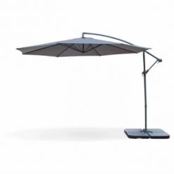 Alice's Garden Parasols Parasol Déporté Rond D350cm Excentré Terracotta 8 Baleines -Parasols Soldes Magasin parasol deporte rond hardelot 350cm excentre gris 8 baleines