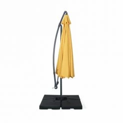 Alice's Garden Parasols Parasol Déporté Rond Hardelot ⌀ 350cm Moutarde -Parasols Soldes Magasin parasol deporte rond hardelot 350cm moutarde 3
