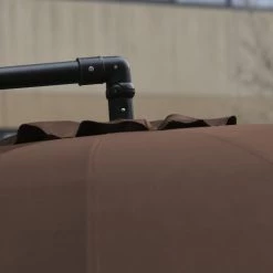 Outsunny Parasols Parasol Déporté Rond Inclinable Chocolat -Parasols Soldes Magasin parasol deporte rond inclinable chocolat 4