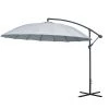 Outsunny Parasols Parasol Déporté Rond Inclinable Gris -Parasols Soldes Magasin parasol deporte rond inclinable gris
