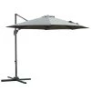Outsunny Parasols Parasol Déporté Rond Inclinable Rotatif 360° Gris -Parasols Soldes Magasin parasol deporte rond inclinable rotatif 3600 gris