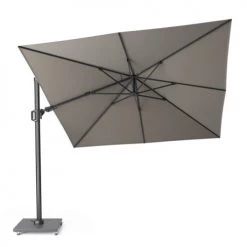 Platinum Parasols Parasol Déporté Rotatif 3x3m Double Inclinaison Manhattan (gris Clair)