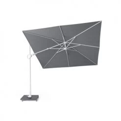 Platinum Parasols Parasol Déporté Rotatif 3x3m Double Inclinaison Manhattan (gris Clair)