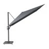 Platinum Parasols Parasol Déporté Rotatif 3x3m Simple Inclinaison Anthracite