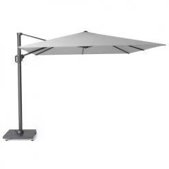 Platinum Parasols Parasol Déporté Rotatif 3x3m Simple Inclinaison Gris Clair