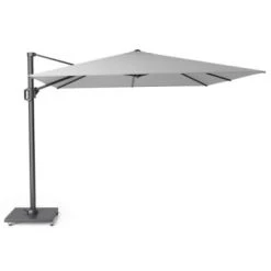 Platinum Parasols Parasol Déporté Rotatif 3x3m Simple Inclinaison Anthracite -Parasols Soldes Magasin parasol deporte rotatif 3x3m simple inclinaison gris clair